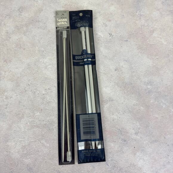 Lot of 5 Pairs of Knitting Needles Susan Bates Mix of Sizes and Plastic & Metal - Picture 5 of 10